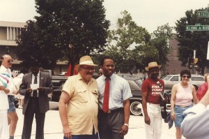 Mayor Kurt Schmoke at Gay Pride after Gay Rights Bill passed, 1988