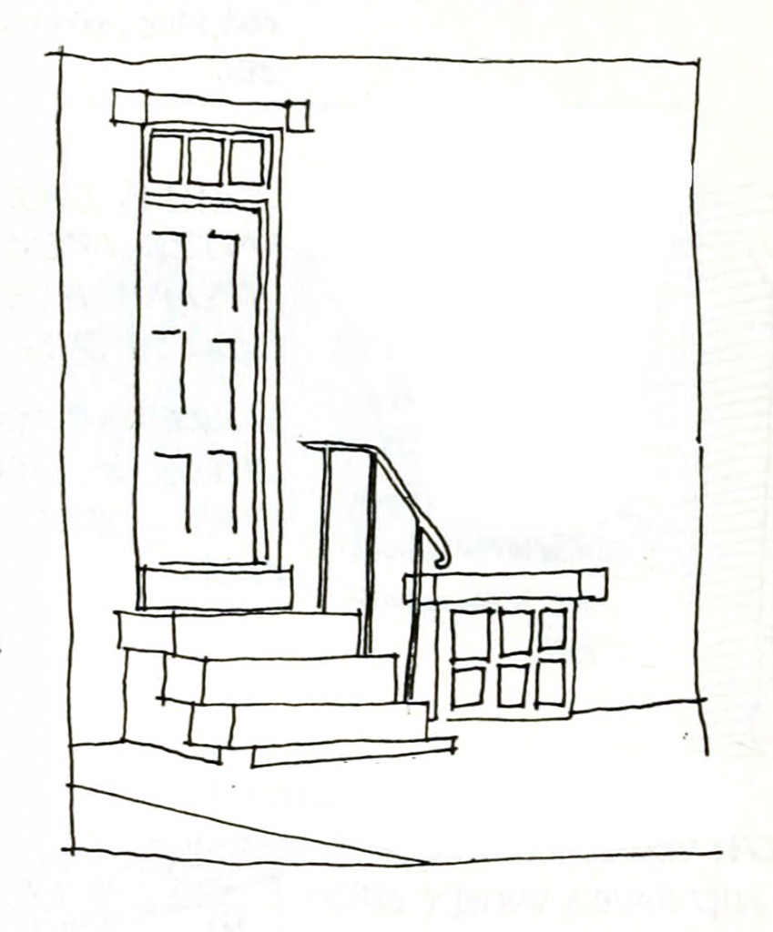 Rowhouse entrance and steps