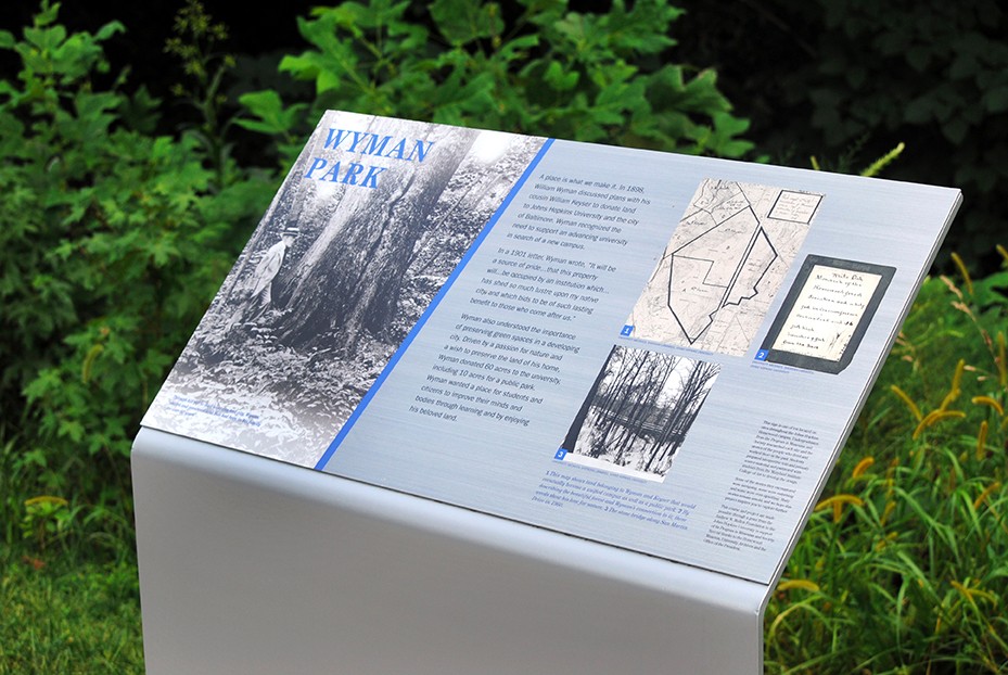 Students highlight history with new signage for JHU Homewood Campus