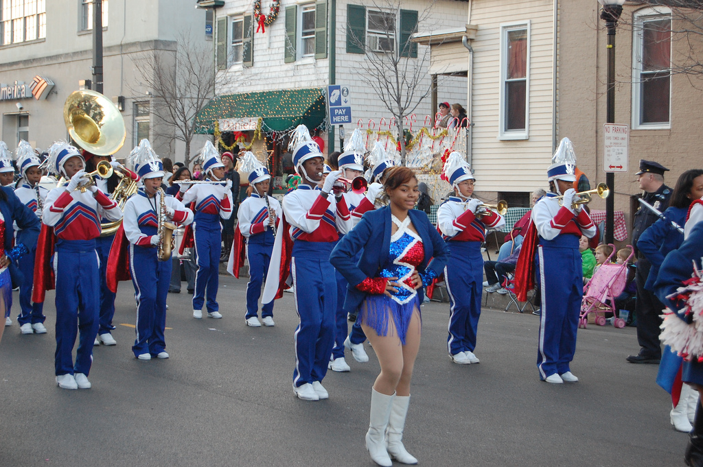 Poly and Western Marching Bands, 4 December 2011. Photo courtesy Spinstah/Flickr (CC BY-NC-SA 2.0).