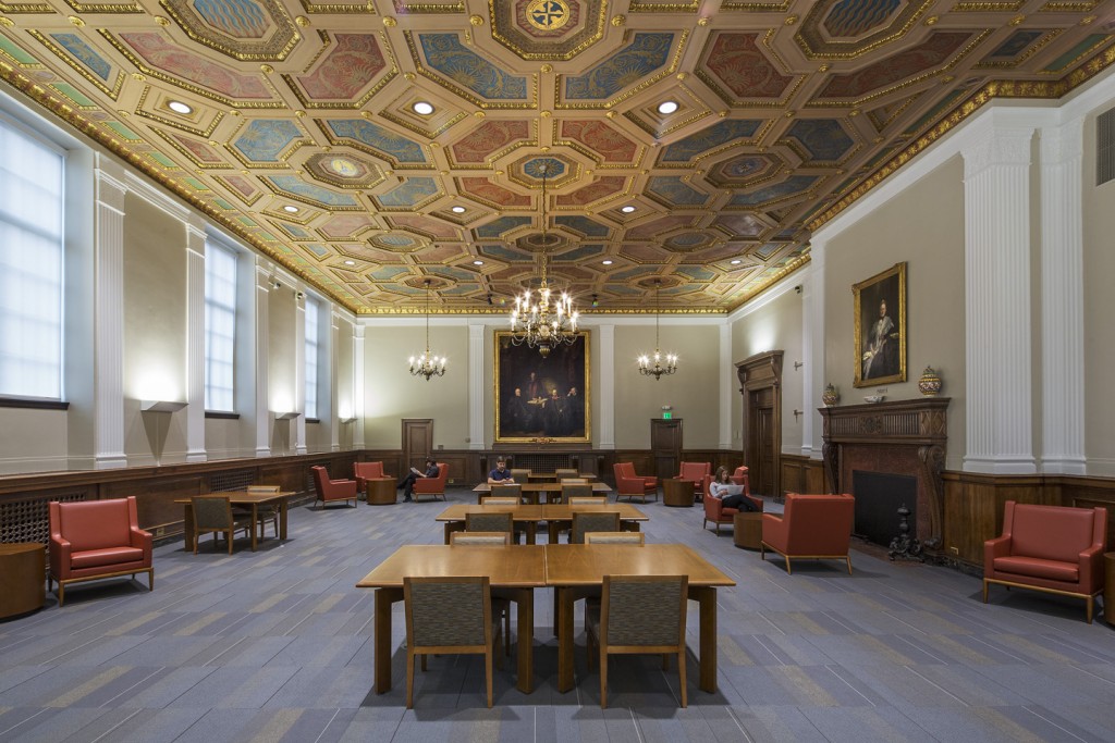 Interior view of the Welch Medical Library, Johns Hopkins University.