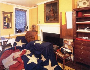 The living room at the Flag House, courtesy of the museum.