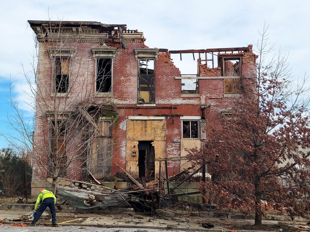 Sellers Mansion after the February 24, 2024 fire